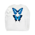 913WORKS WEB SHOP SUZURIの2種の蝶のロングスリーブ Long Sleeve T-Shirt :back