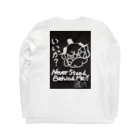 墨伯bokuhakuのオリジナルTシャツ(百戦錬磨のモノノフ) Long Sleeve T-Shirt :back