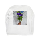 South Seaのblue Flower Long Sleeve T-Shirt :back