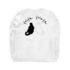 大守屋（凧屋SUZURI店）/凧/黒猫/長崎の猫八 ロングスリーブTシャツの裏面