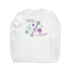 ハッピー卐ランド(ハッピーまんじランド)の琵琶法師 ネオン紫緑 Long Sleeve T-Shirt :back