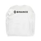 FUNNY JOKESのBINANCE-バイナンス- 黒ロゴバックプリントデザイン（背面プリント） ロングスリーブTシャツの裏面