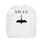 三遊亭白鳥 オフィシャルショップの黒鳥飛翔SWAN Long Sleeve T-Shirt :back