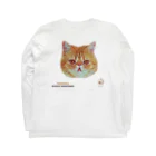 猫カフェラグドール（大阪難波）の中辛つぶたろう🥯 ロングスリーブTシャツの裏面