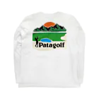 ガッチャン＊ブティックのパタゴルフ‗黒ロゴ‗白ベース ロングスリーブTシャツの裏面