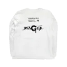 UG001 / Apparel lineのMAGIA wood wave logo Long Sleeve T-Shirt :back