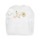 犬だもん。ゴールデンレトリバーのだって！犬だもん。（ロック）限定ななめ Long Sleeve T-Shirt :back