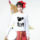 まゆ毛 ひよこのI　LOVE　CAT. Long Sleeve T-Shirt :model wear (front)