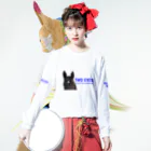 HorseSpaceTsumugiのアオちゃんのTWO EYES Long Sleeve T-Shirt :model wear (front)