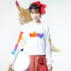 Egyptian Triangleのcolorfull Long Sleeve T-Shirt :model wear (front)