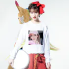 misarin♡オリジナルグッズ販売のmisarin🎀オリジナルグッズ♡ ロングスリーブTシャツの着用イメージ(表面)