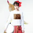 waon_nyanのキモイ犬 ロングスリーブTシャツの着用イメージ(表面)