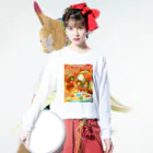 OZett shop COMET-SのPermanent Candy Series Flakework Sunny Long Sleeve T-Shirt :model wear (front)