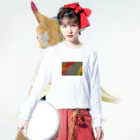 納豆ごはんの色のダンス ロングスリーブTシャツの着用イメージ(表面)