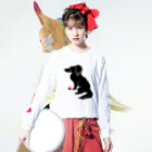 mya-mya=MIYA JUNKO's shop 02のa ball is love, love is a ball. Long Sleeve T-Shirt :model wear (front)