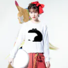 オ ザ むのANIMALシリーズ　かえる Long Sleeve T-Shirt :model wear (front)