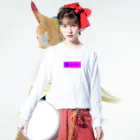 NO SEXの紫とピンクメトセラ　ロゴ Long Sleeve T-Shirt :model wear (front)