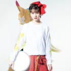 Takayuki Kudoのki to ao_犬&猫 Long Sleeve T-Shirt :model wear (front)