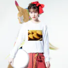 kasumiyolosiyomisuの今川焼 ロングスリーブTシャツの着用イメージ(表面)