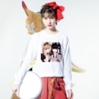 ʚ蚕ちゃんɞ  のそこらの地雷と一緒にされるのはごめんだよう💔 Long Sleeve T-Shirt :model wear (front)