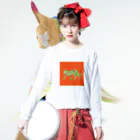 searchase(sachiyo.s)のanimal-blooming ヒョウ ロングスリーブTシャツの着用イメージ(表面)