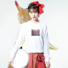 台湾♡大碗の台湾メニュー ロングスリーブTシャツの着用イメージ(表面)