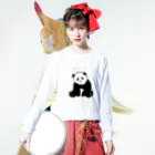 panda to kageのこどもパンダ Long Sleeve T-Shirt :model wear (front)