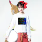 MUGURa-屋の青嵐リフ ロングスリーブTシャツの着用イメージ(表面)