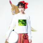 ナンカヨーカイ堂の森のお茶会 ロングスリーブTシャツの着用イメージ(表面)