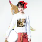 satake☆キジ猫のリア充な猫 動物 ロングスリーブTシャツの着用イメージ(表面)