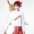kimchinの絆創膏 ロングスリーブTシャツの着用イメージ(表面)