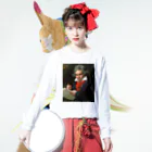Teatime ティータイムのベートーヴェン　フロイデ ロングスリーブTシャツの着用イメージ(表面)