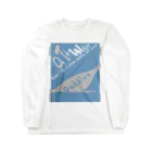 CK & outdoorマガジン店のON　THE　WATER白系青 Long Sleeve T-Shirt