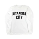 JIMOTOE Wear Local Japanの北秋田市 KITAAKITA CITY Long Sleeve T-Shirt