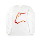 nestori shopの牛の横顔 Long Sleeve T-Shirt