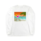 sandy-mのサンセットビーチでカクテルを Long Sleeve T-Shirt