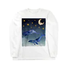 NEONEONの夜を泳ぐクジラ Long Sleeve T-Shirt