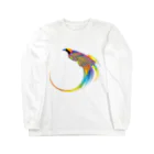 kimchinのカラフルでトロピカルなレインボーカラーの鳥 Long Sleeve T-Shirt