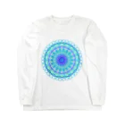 ひまわりのお花①アクアブルー Long Sleeve T-Shirt