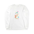 しず華＊(カラー･リボンボン)の絵描き屋のキキくん Long Sleeve T-Shirt