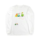 LittleLoroのCotolyrica ラブバード コザクラインコちゃんずA柄 ロングスリーブTシャツ