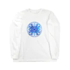 Cyan's graphicsのBlue graphics(circle) Long Sleeve T-Shirt