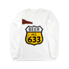 無水屋の【ROUTE 66風】BEER 633 (瓶あり) Long Sleeve T-Shirt