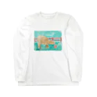 嬉々!! CREATIVEのsyunta yamamoto / アルパカ食事中 Long Sleeve T-Shirt