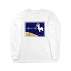 はたらくアルパカ アルさんのアルパカ 宇宙遊泳-英語- Long Sleeve T-Shirt