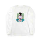 ホーム・はとばんぬ・ホームのレトロでプラスサイズな女の子その1 Long Sleeve T-Shirt