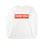 ケロケロワークスのstomp style_赤/白 ロングスリーブTシャツ