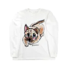 宇寅。の泥棒フェイスの子犬 Long Sleeve T-Shirt