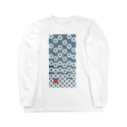 bonnylochの七宝繋ぎWhite_@Red Long Sleeve T-Shirt