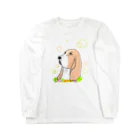 greetenのバセットハウンド癒し犬 Long Sleeve T-Shirt